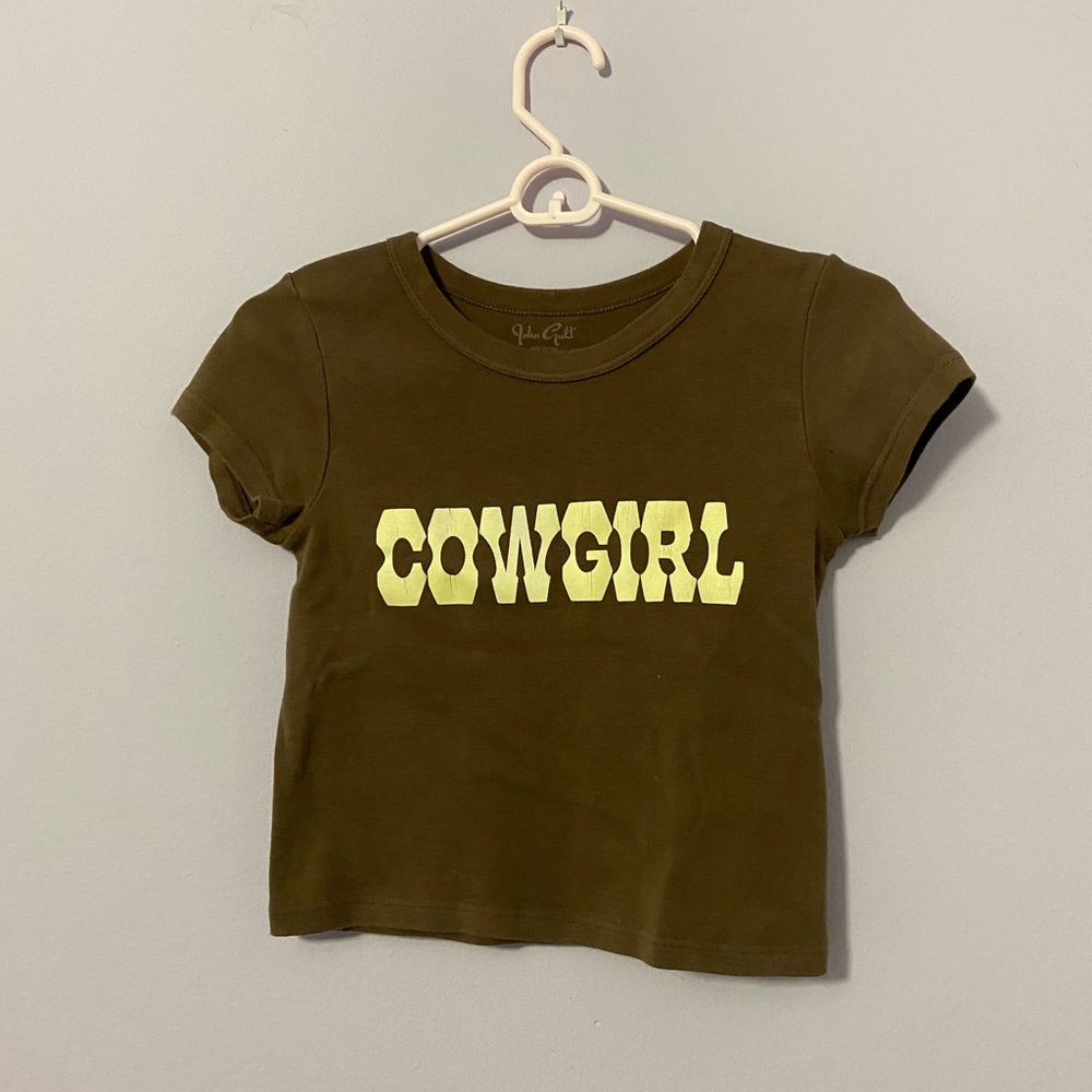 2 (different color) brandy melville cowgirl tops. (slightly worn)